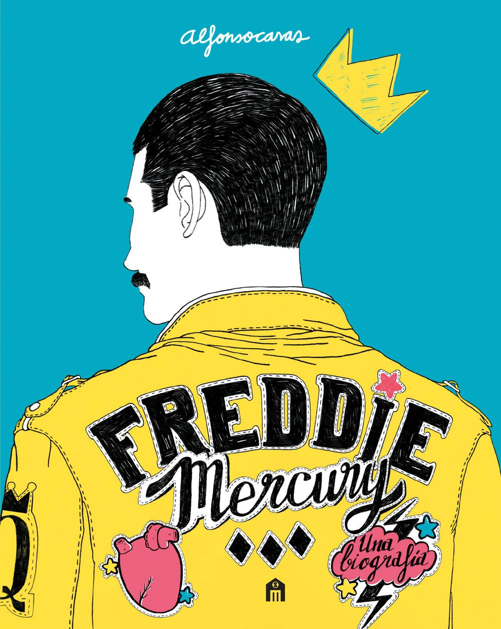 Vorderes Coverbild Freddie Mercury. Una biografia