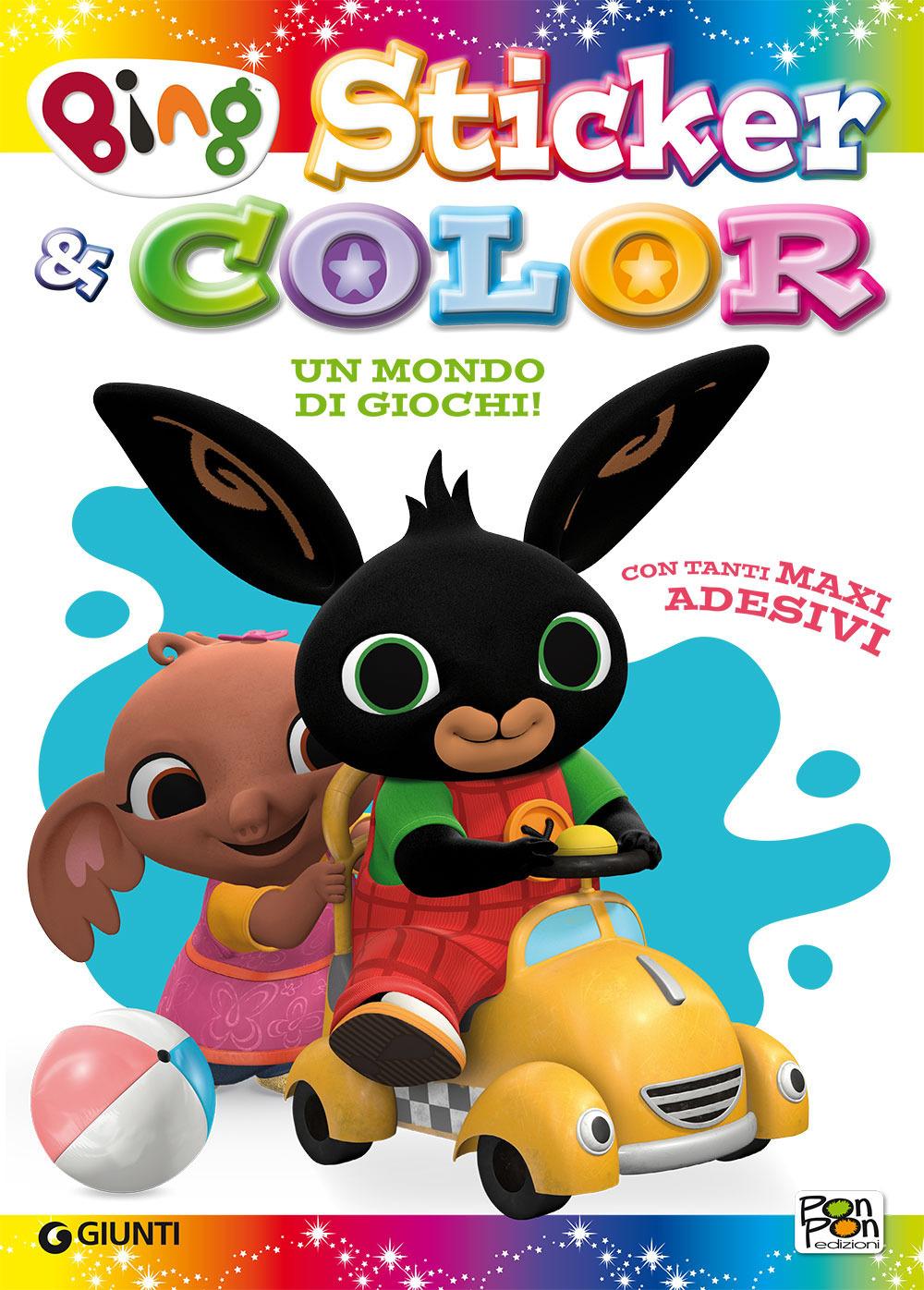 Vorderes Coverbild Mondo di giochi. Sticker & color. Bing. Con adesivi