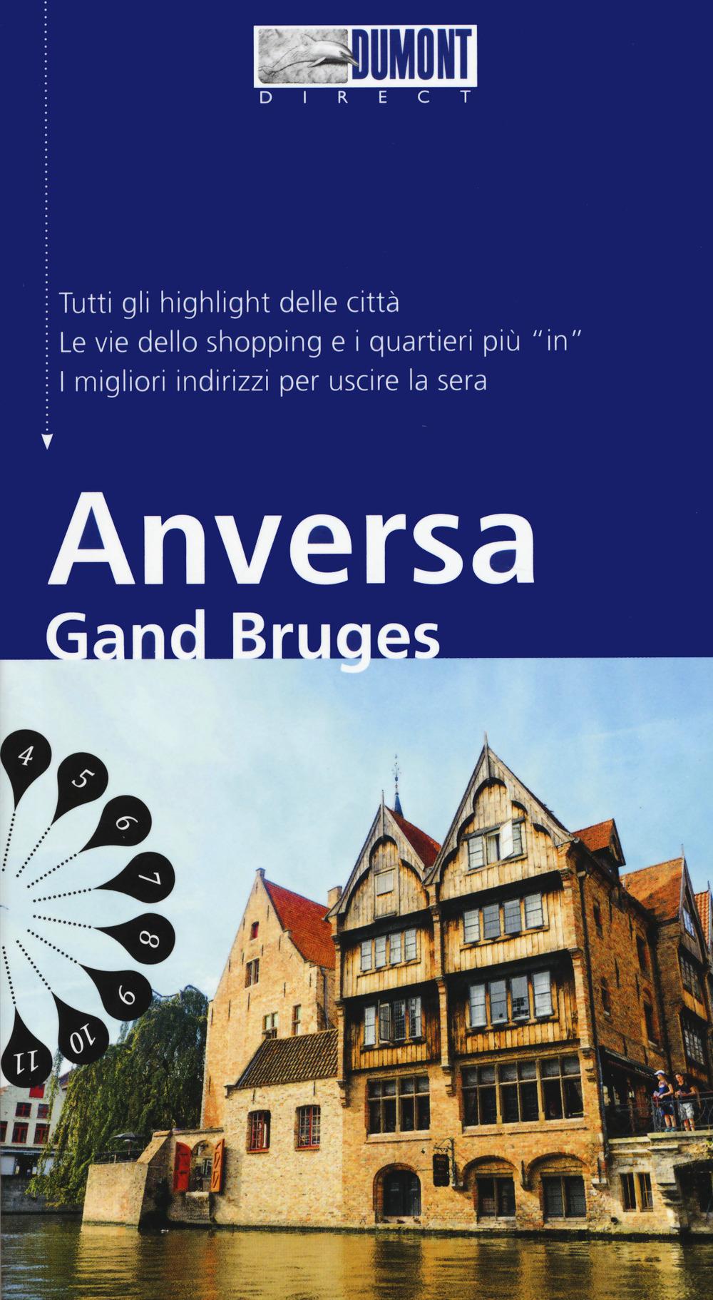 Vorderes Coverbild Anversa Gand Bruges. Con mappa