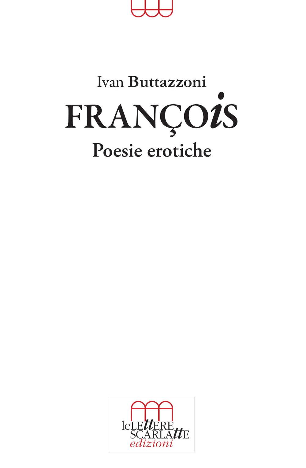 Vorderes Coverbild François. Poesie erotiche