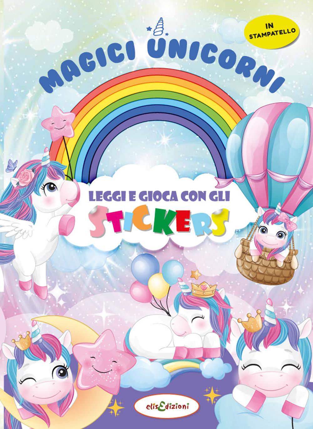 Vorderes Coverbild Magici unicorni. Leggi e gioca con gli stickers