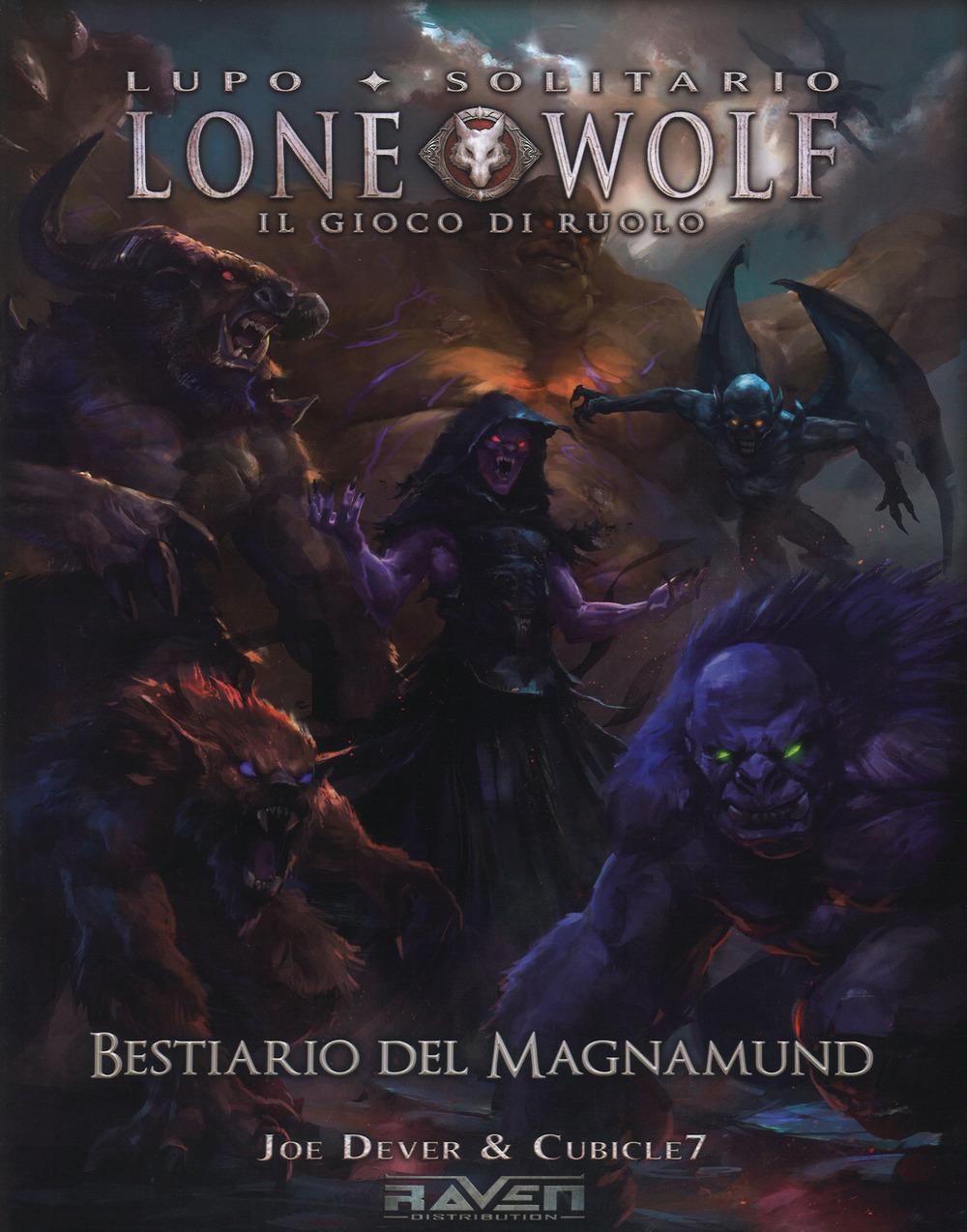 Vorderes Coverbild Bestiario del Magnamund. Lupo solitario. Lone wolf. Il gioco di ruolo