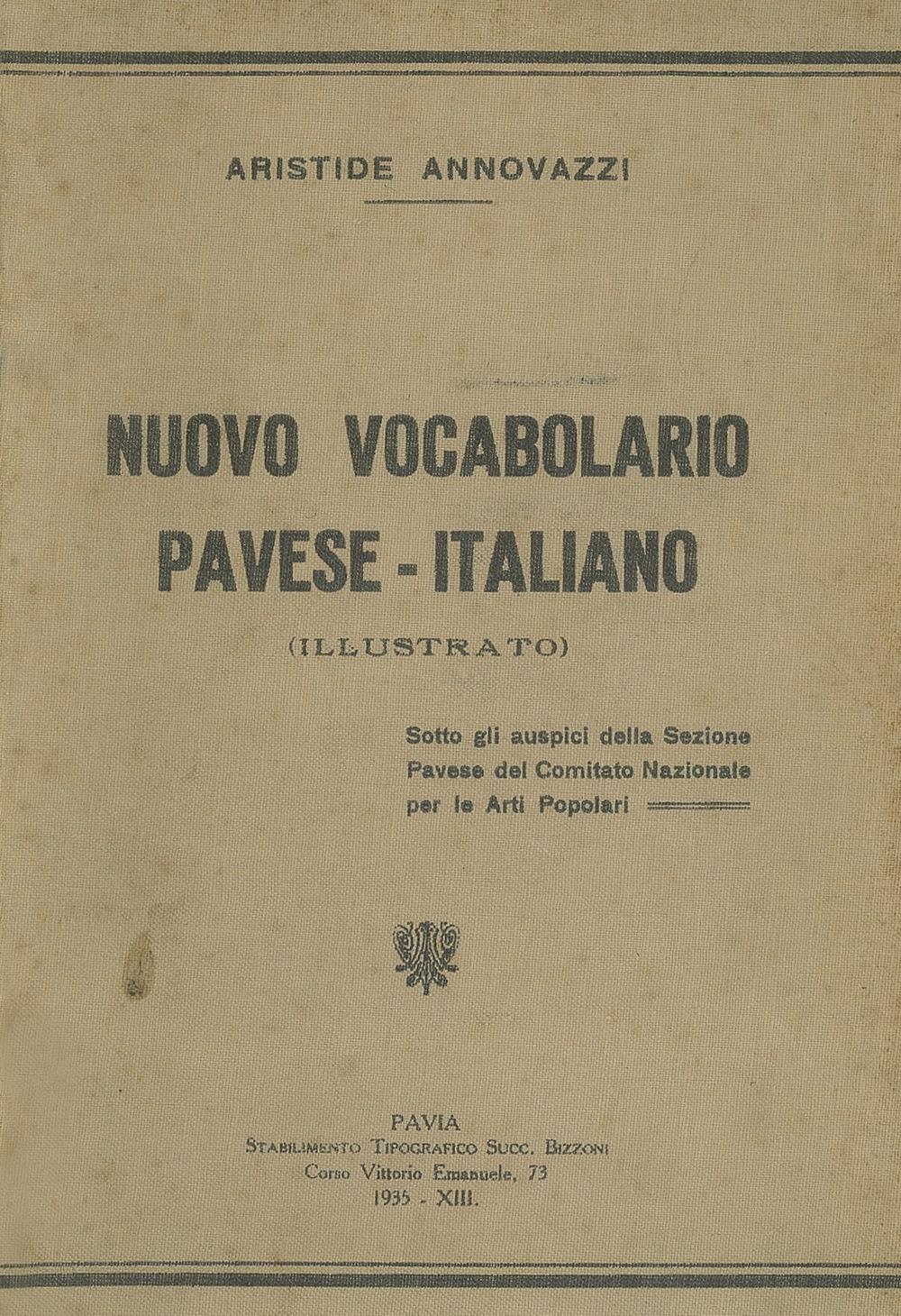 Vorderes Coverbild Nuovo vocabolario pavese-Italiano