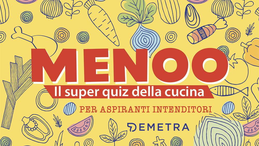 Vorderes Coverbild Menoo. Il super quiz della cucina per aspiranti intenditori