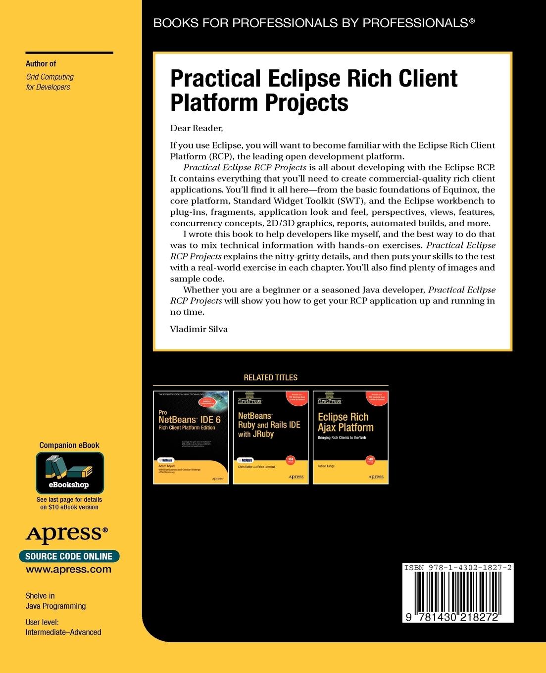 Rückseitencover Practical Eclipse Rich Client Platform Projects