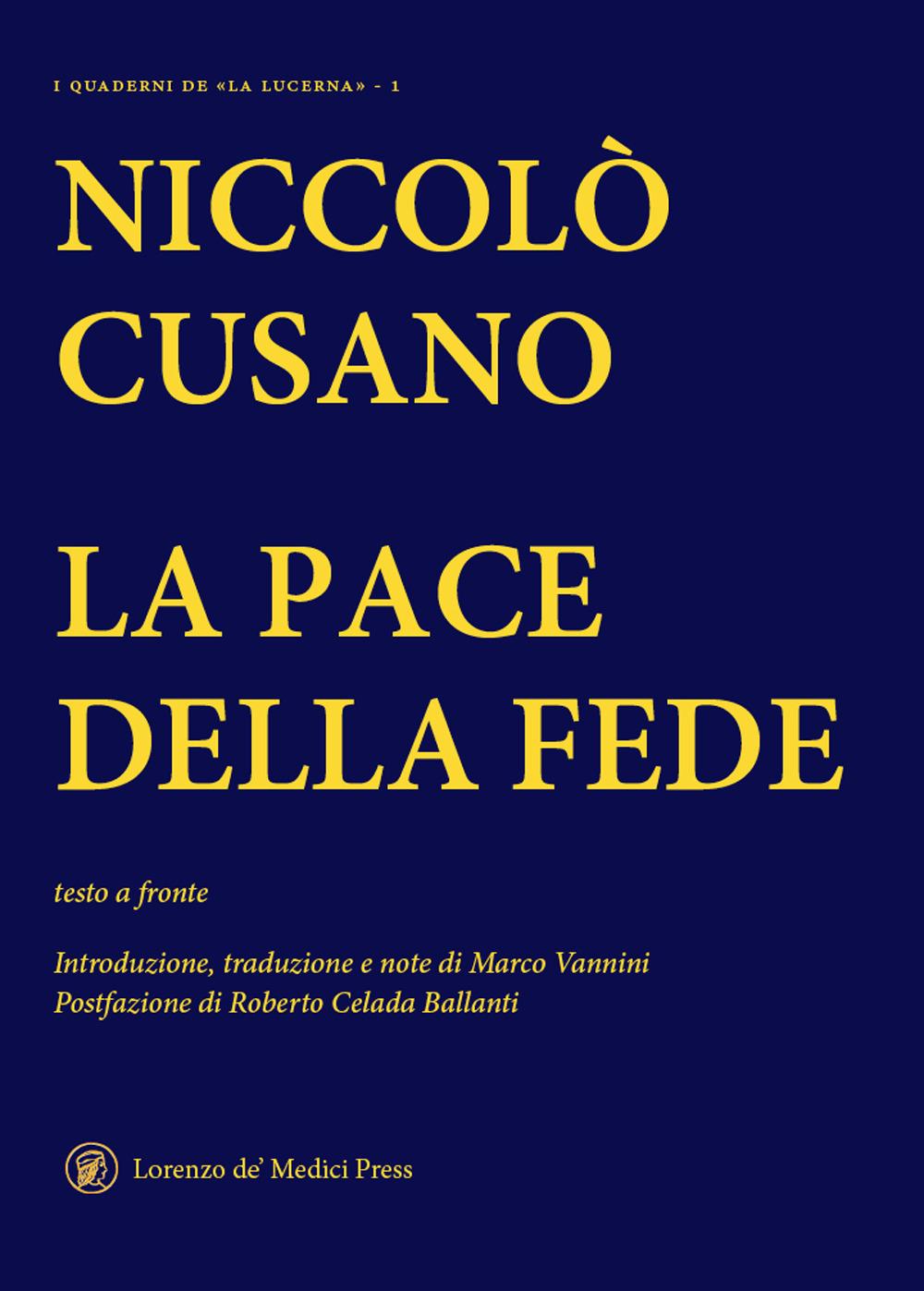 Vorderes Coverbild La pace della fede. Testo latino a fronte