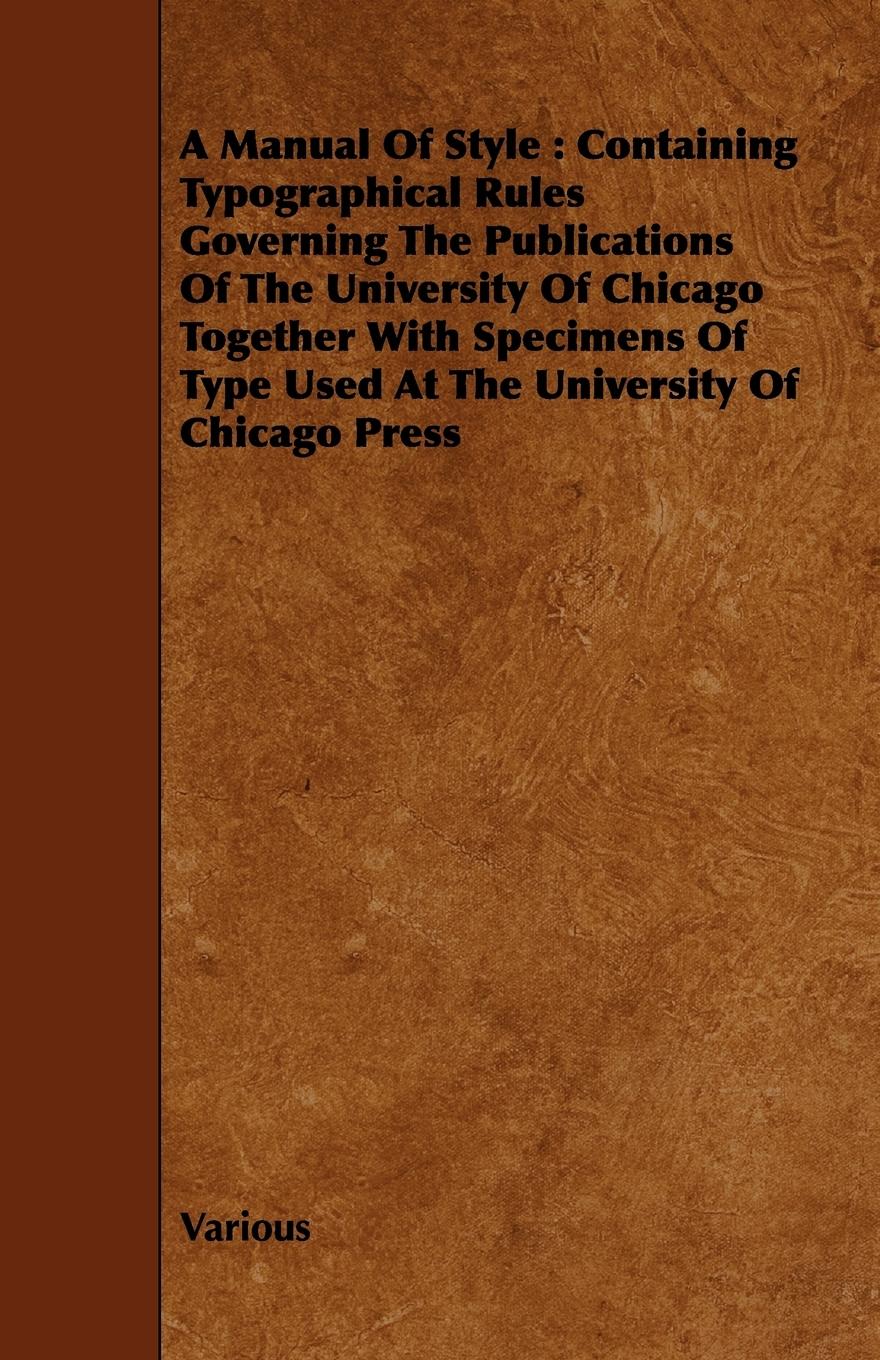 Vorderes Coverbild A Manual of Style