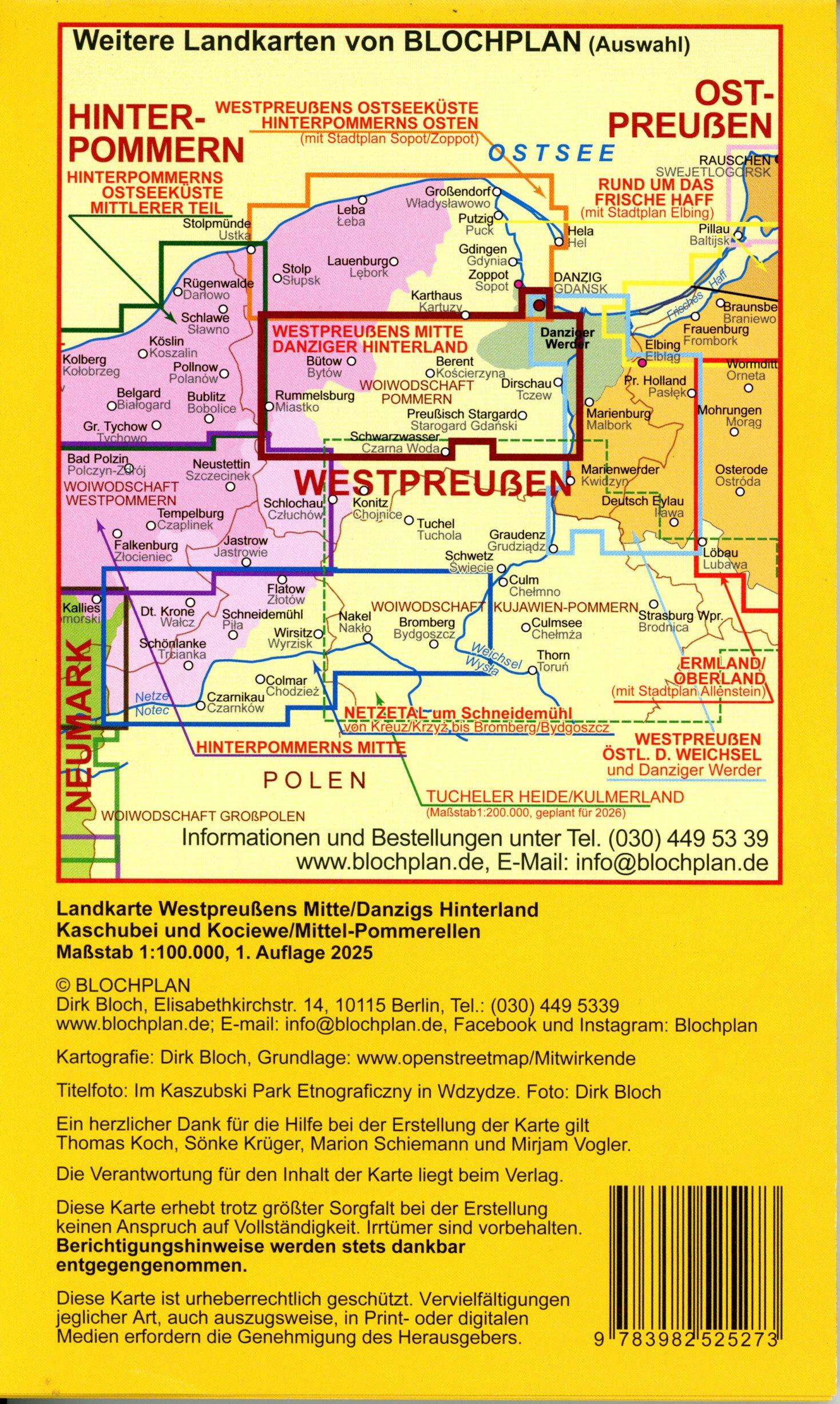 Beispielinhalt (Bild) Landkarte Westpreußens Mitte/Danzigs Hinterland