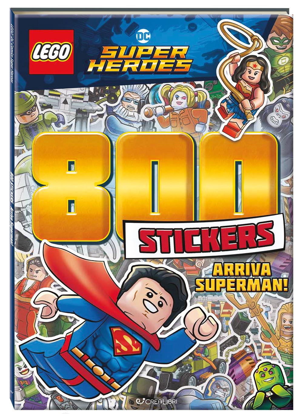 Vorderes Coverbild Arriva Superman! Lego DC. 800 stickers