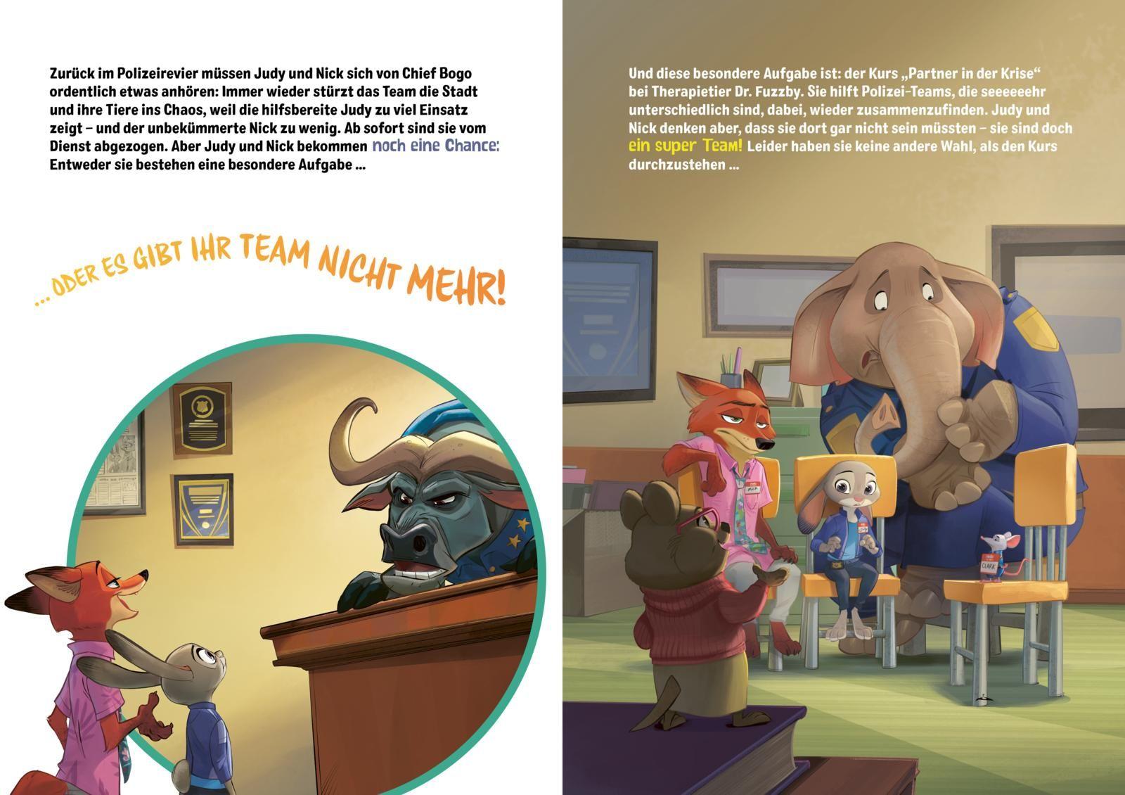 Beispielinhalt (Bild) Disney Filmbuch zum Vorlesen: Zoomania 2: Das Buch zum Film