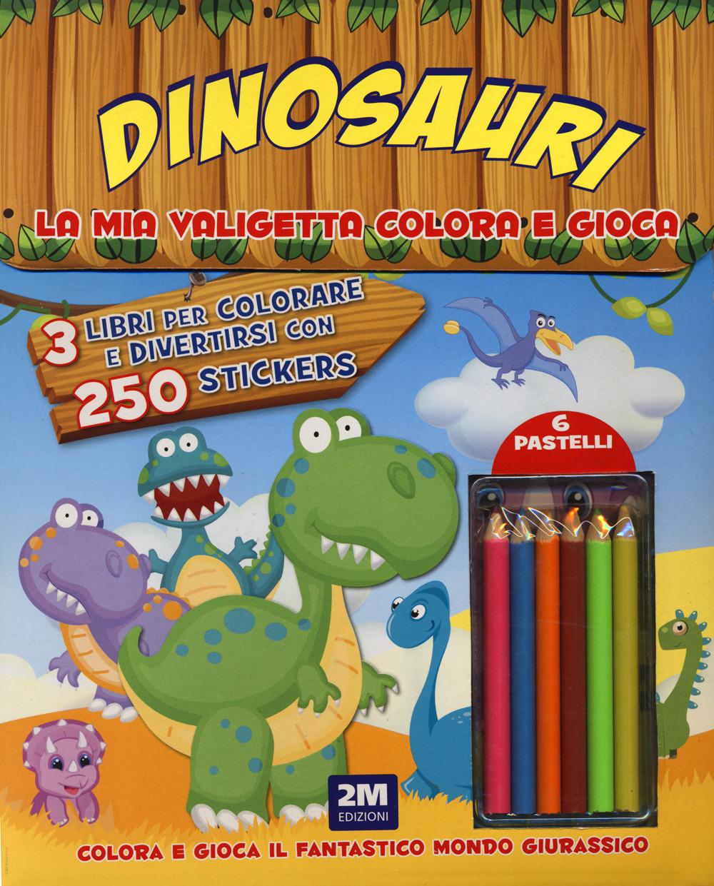 Vorderes Coverbild Dinosauri. La mia valigetta colora e gioca. Con adesivi