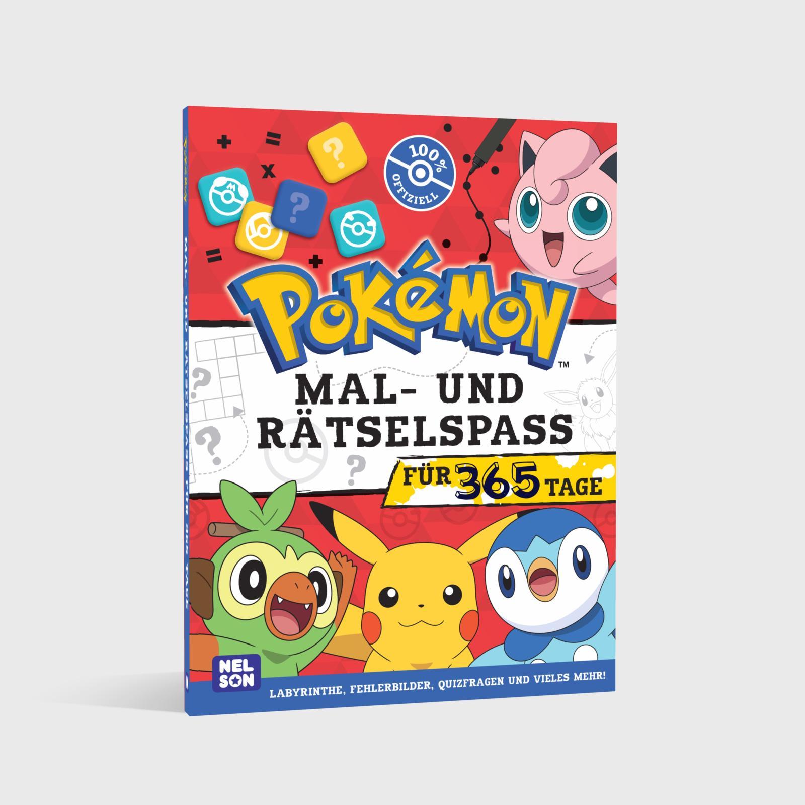 Beispielinhalt (Bild) Pokémon Activity-Buch: Mal- und Rätselspaß für 365 Tage