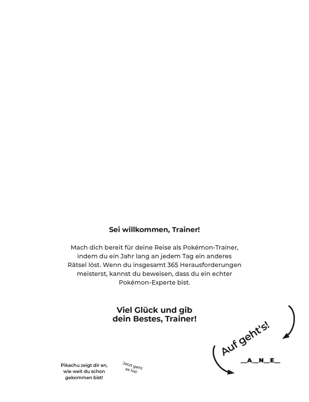 Beispielinhalt (Bild) Pokémon Activity-Buch: Mal- und Rätselspaß für 365 Tage