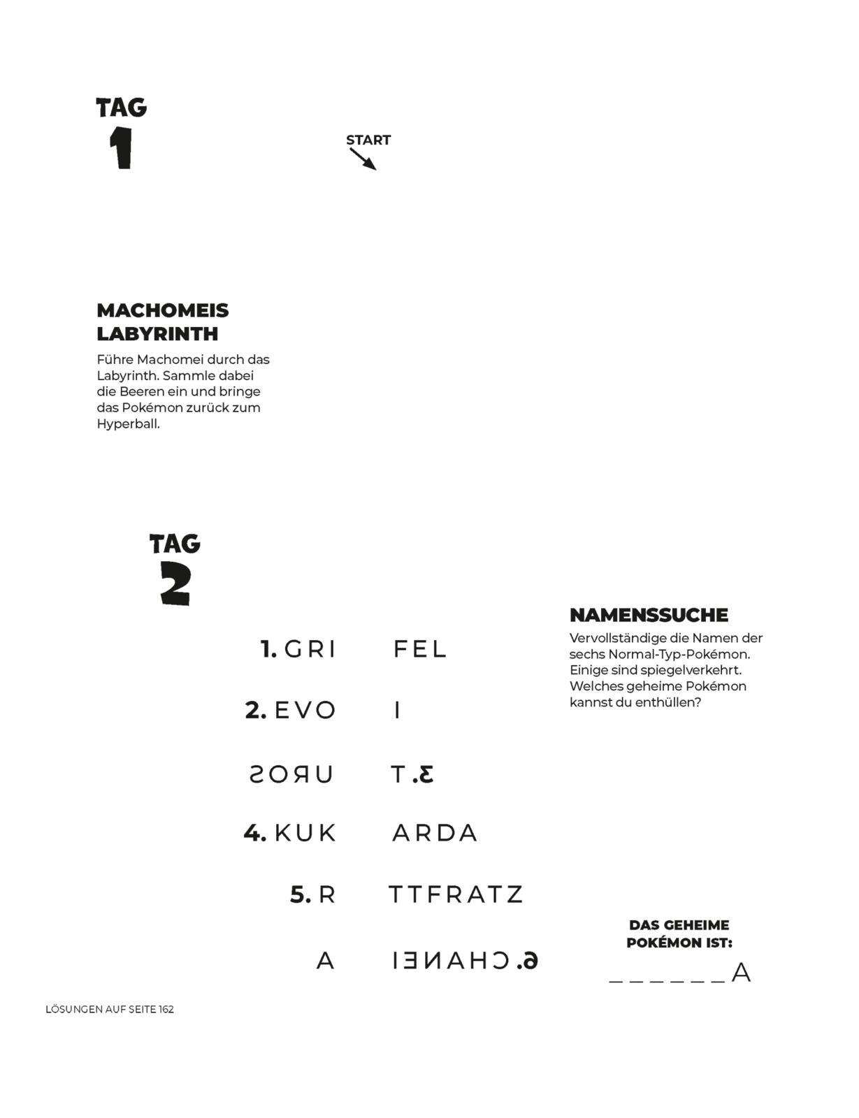 Beispielinhalt (Bild) Pokémon Activity-Buch: Mal- und Rätselspaß für 365 Tage