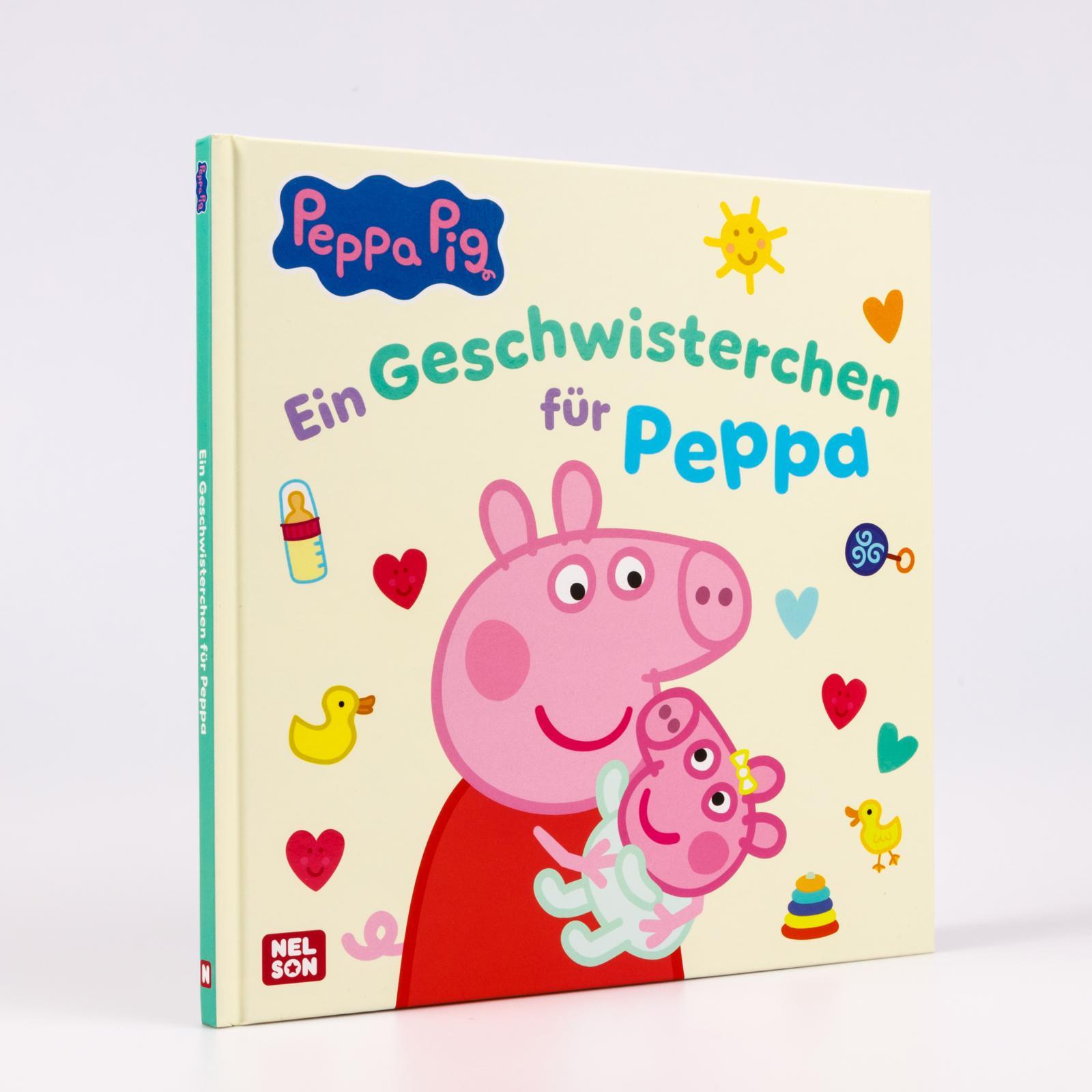 Beispielinhalt (Bild) Peppa Wutz Bilderbuch: Ein Geschwisterchen für Peppa