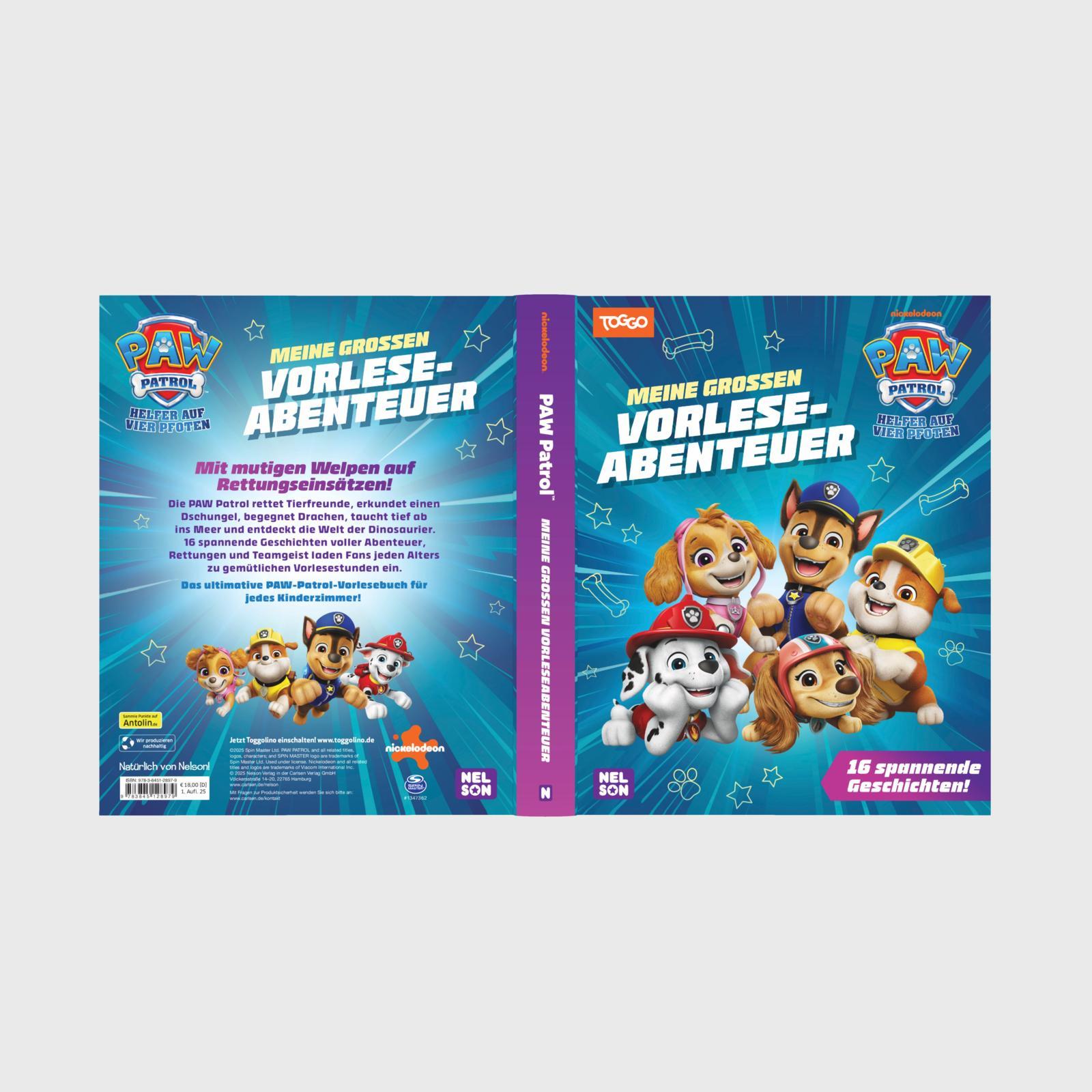 Beispielinhalt (Bild) PAW Patrol Geschichtenbuch: Meine großen Vorleseabenteuer