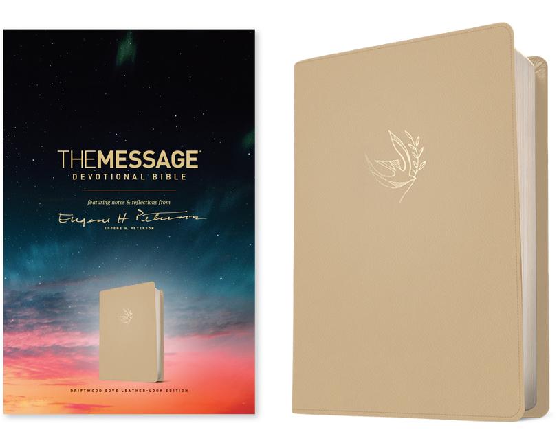 Vorderes Coverbild The Message Devotional Bible (Leather-Look, Driftwood Dove)