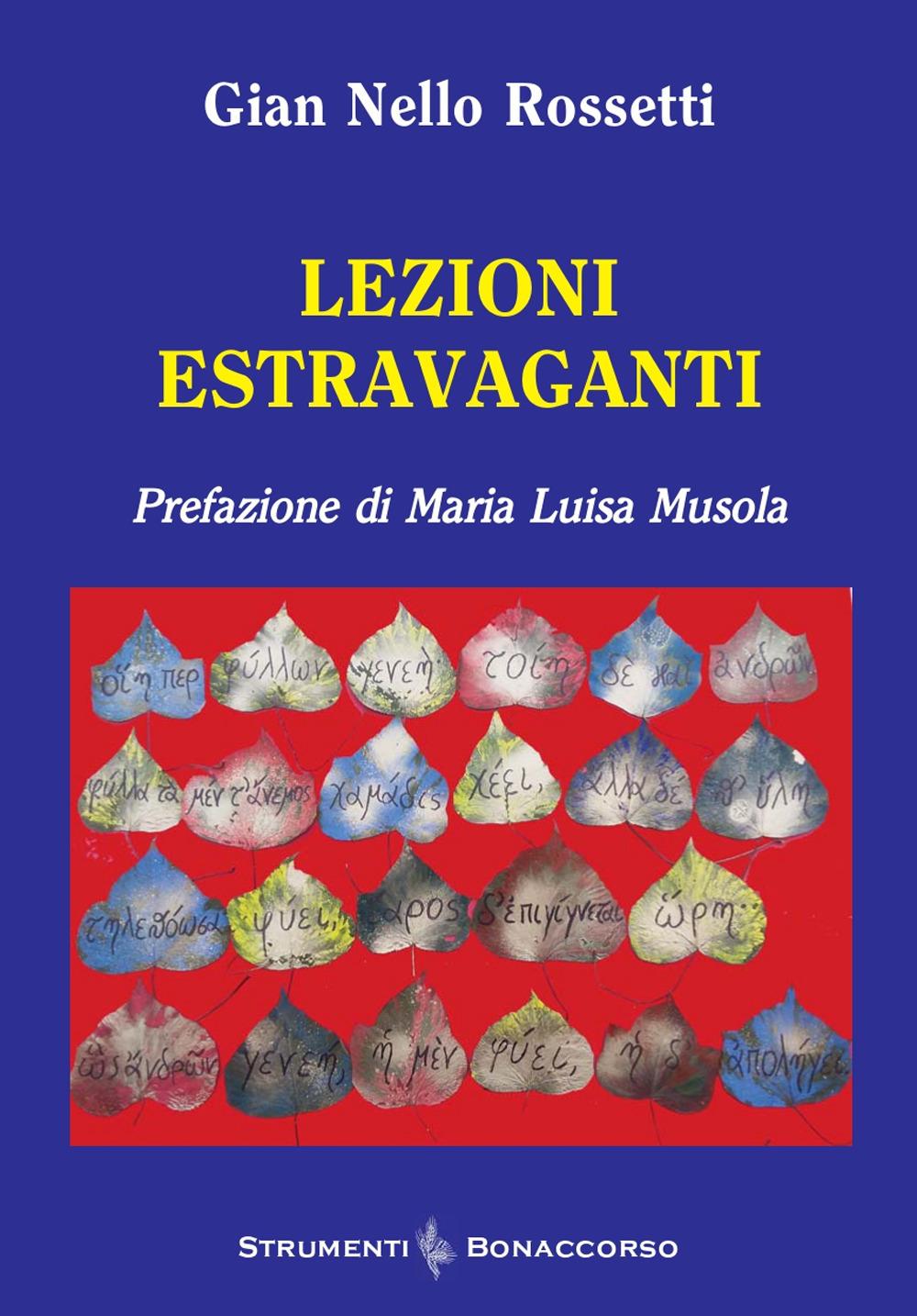 Vorderes Coverbild Lezioni estravaganti
