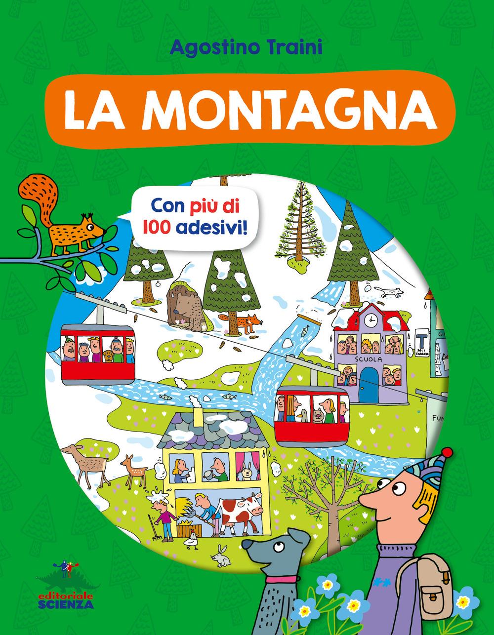 Vorderes Coverbild La montagna. Con più di 100 adesivi!