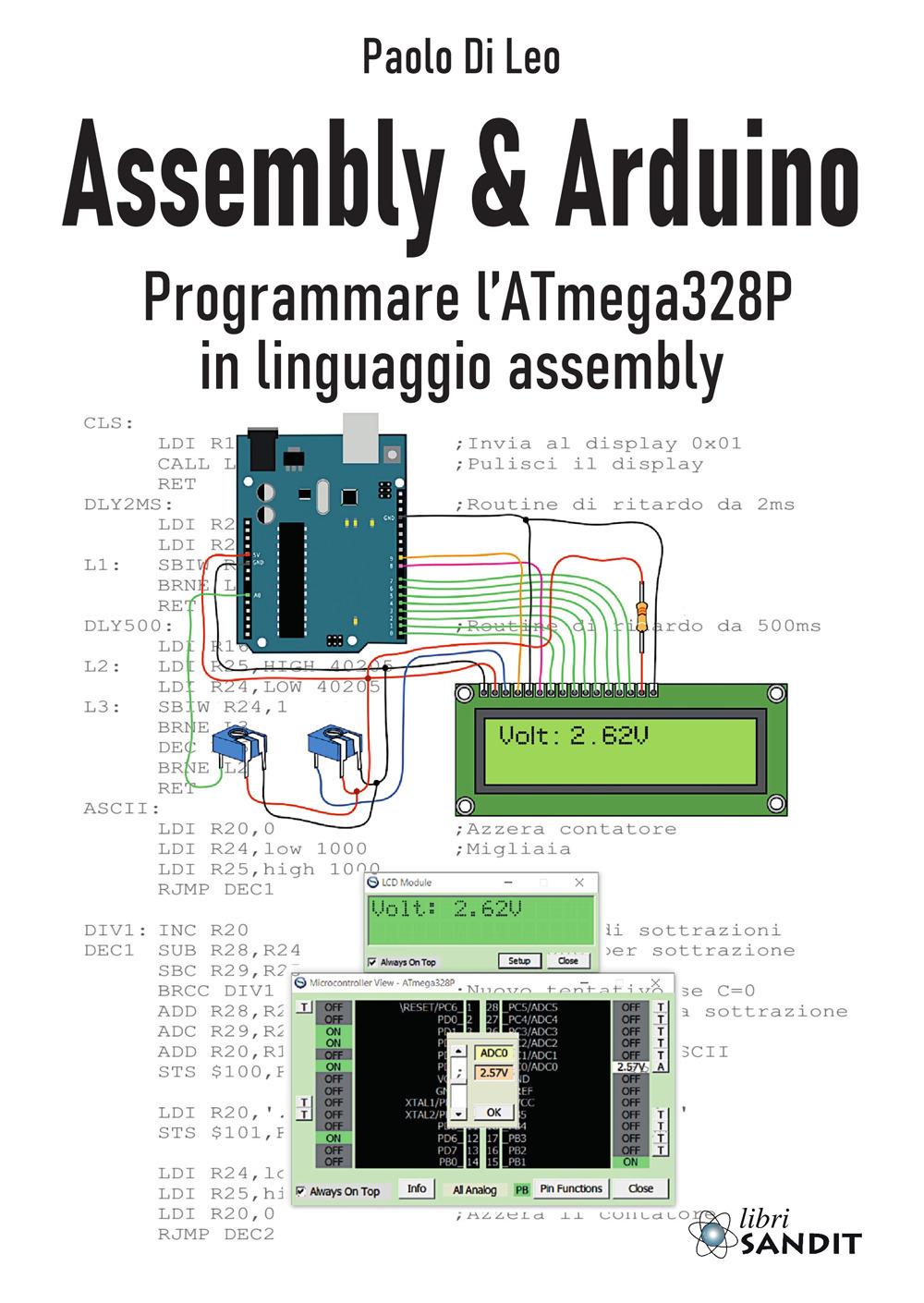 Vorderes Coverbild Assembly & Arduino. Programmare l'ATmega328P in linguaggio assembly