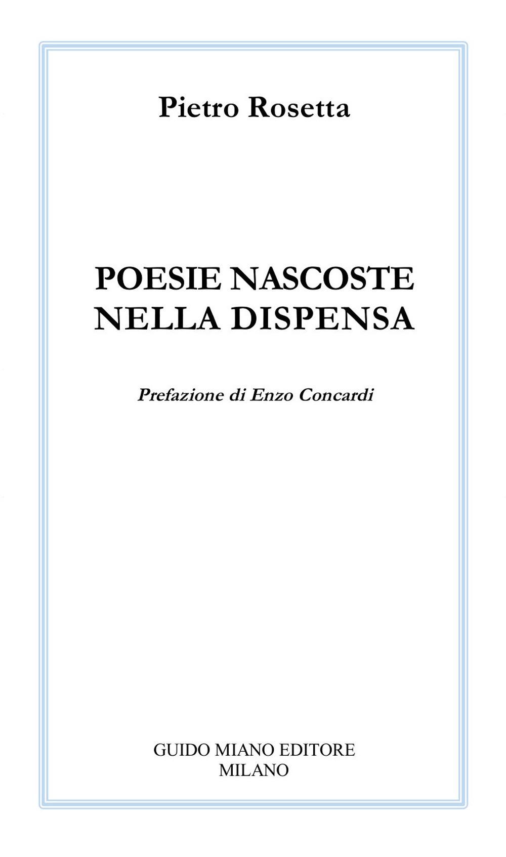 Vorderes Coverbild Poesie nascoste nella dispensa