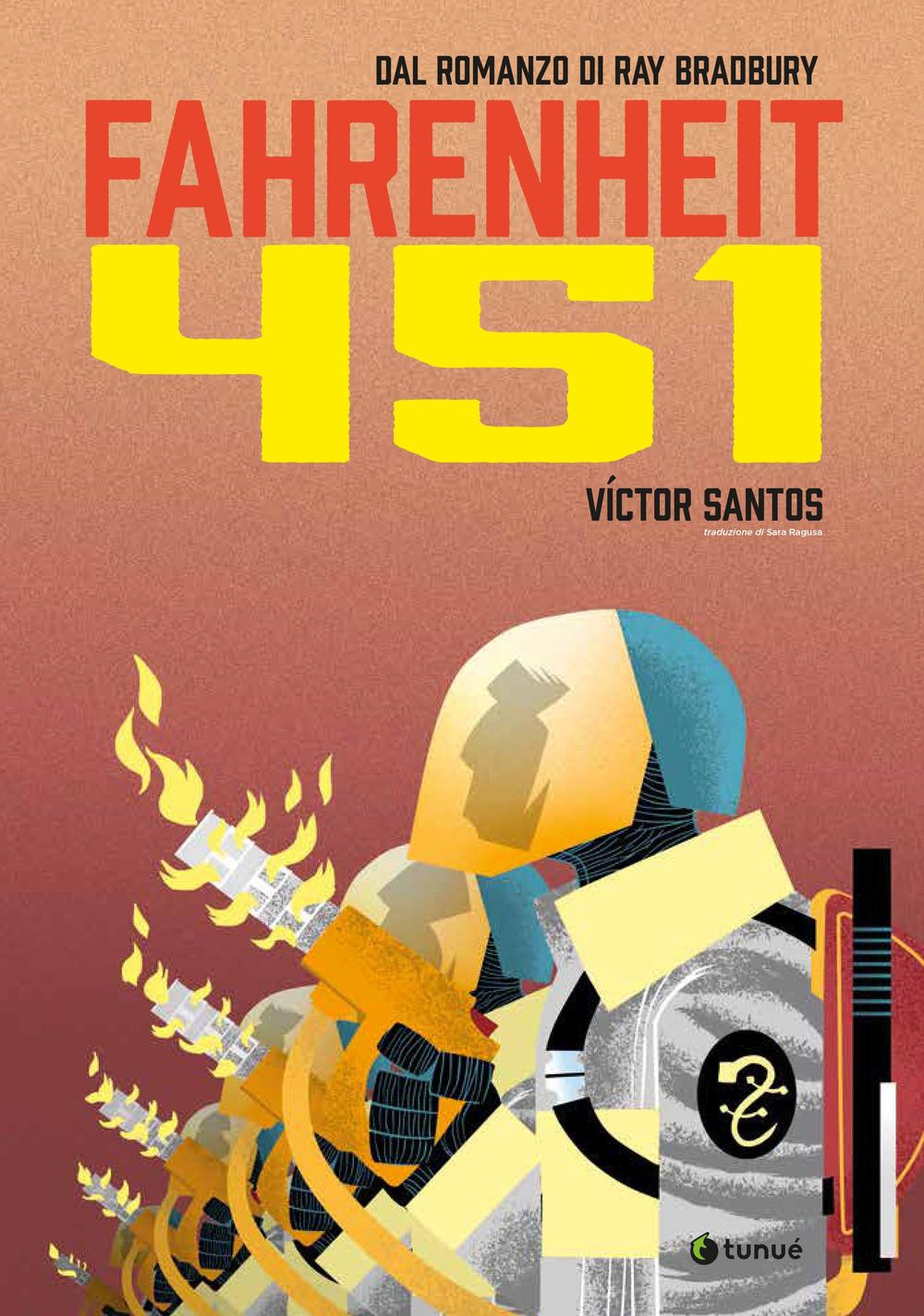 Vorderes Coverbild Fahrenheit 451 dal romanzo di Ray Bradbury