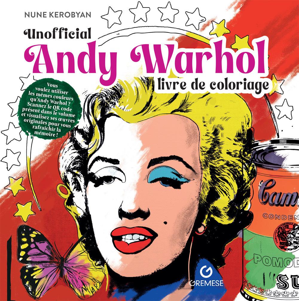 Vorderes Coverbild Andy Warhol. Livre de coloriage. Non officiel