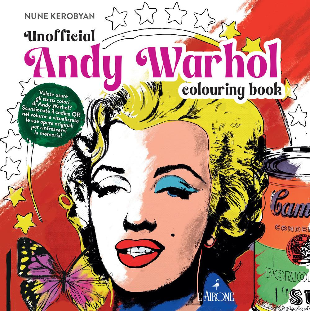 Vorderes Coverbild Andy Warhol. Unofficial colouring book