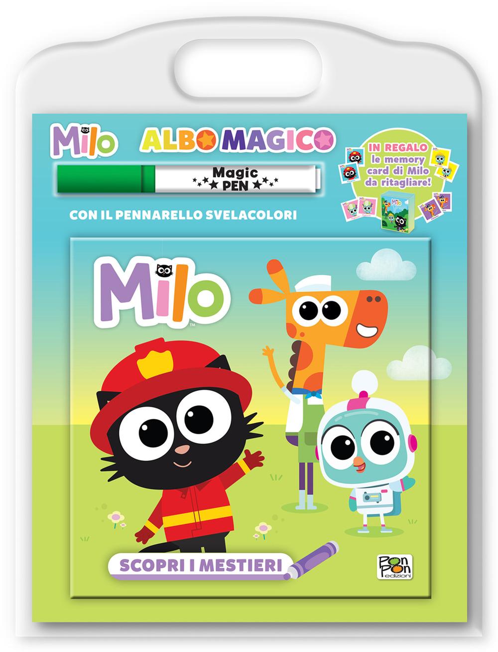 Vorderes Coverbild Scopri i mestieri. Milo. Albo magico.