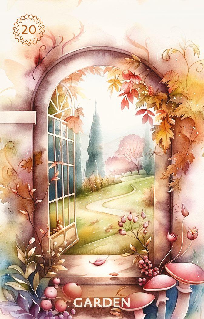 Beispielinhalt (Bild) Autumn´s Embrace Lenormand GB - 38 Lenormand cards and booklet (English)
