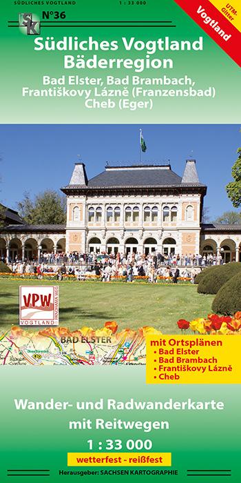 Vorderes Coverbild Südliches Vogtland - Bäderregion Bad Elster - Bad Brambach - Frantiskovy Lazne - Cheb 1 : 33 000