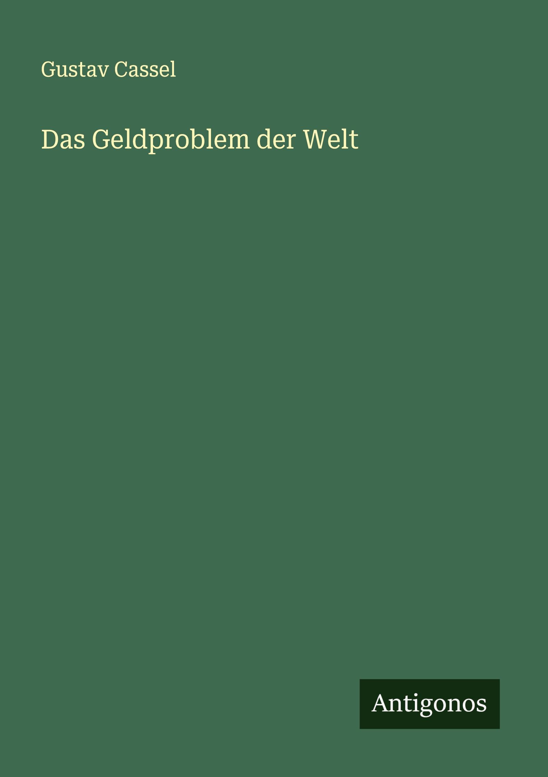 Vorderes Coverbild Das Geldproblem der Welt