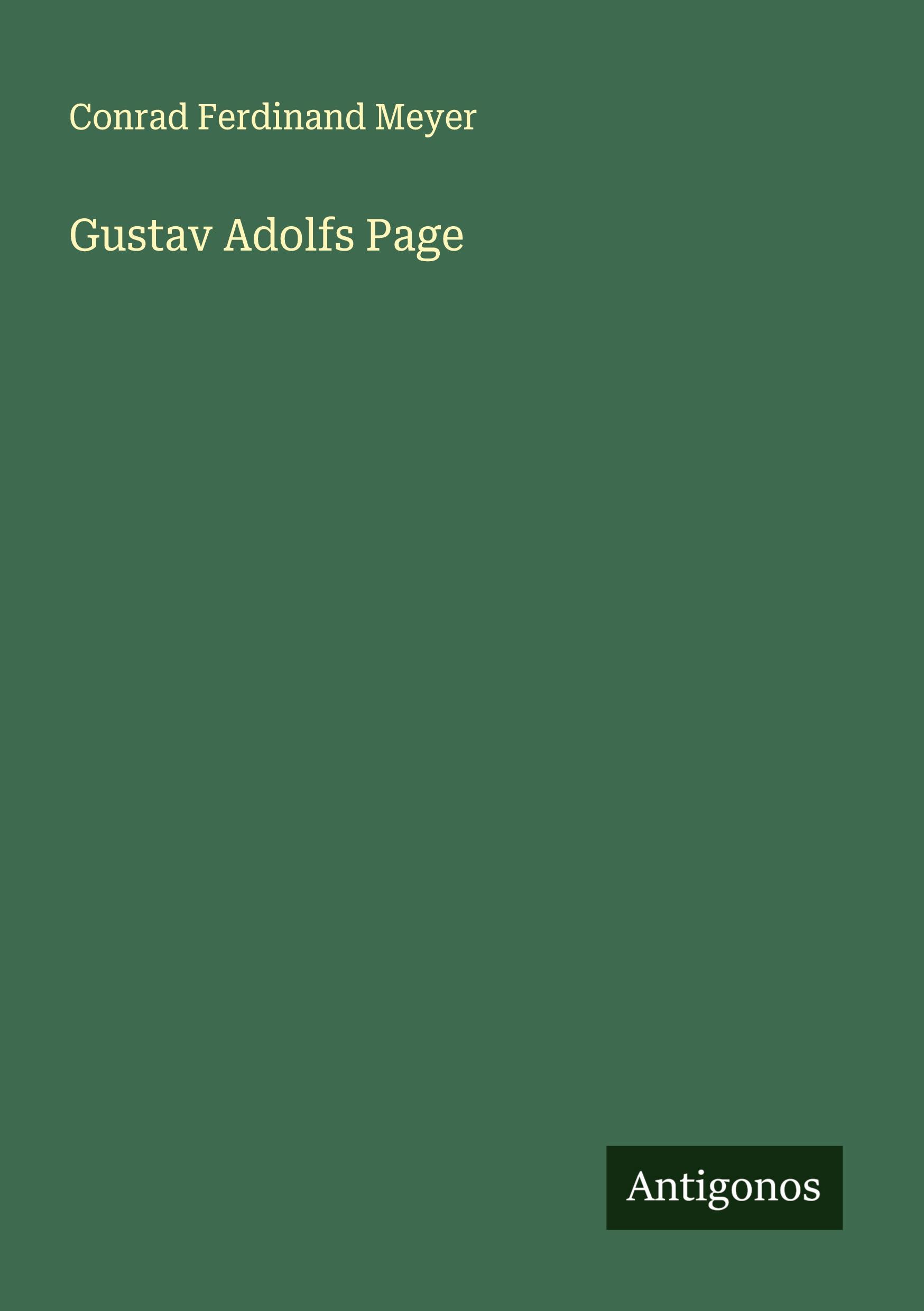 Vorderes Coverbild Gustav Adolfs Page