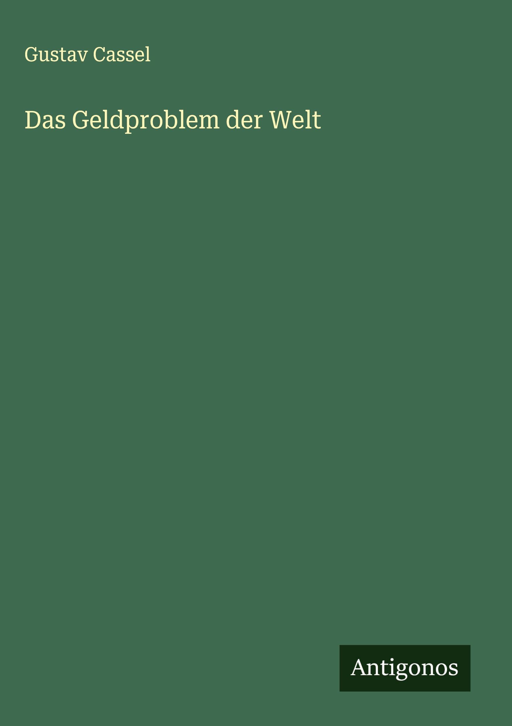 Vorderes Coverbild Das Geldproblem der Welt