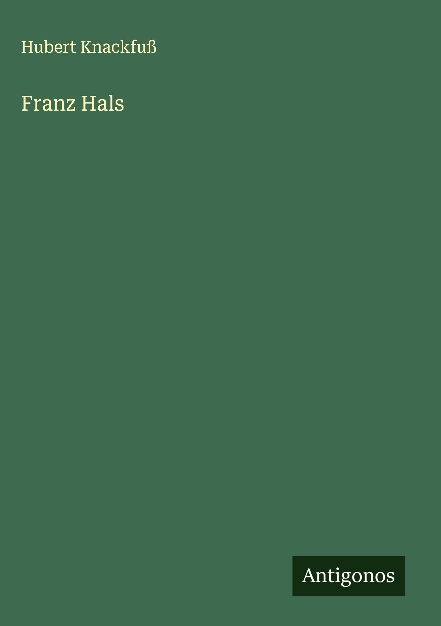 Vorderes Coverbild Franz Hals
