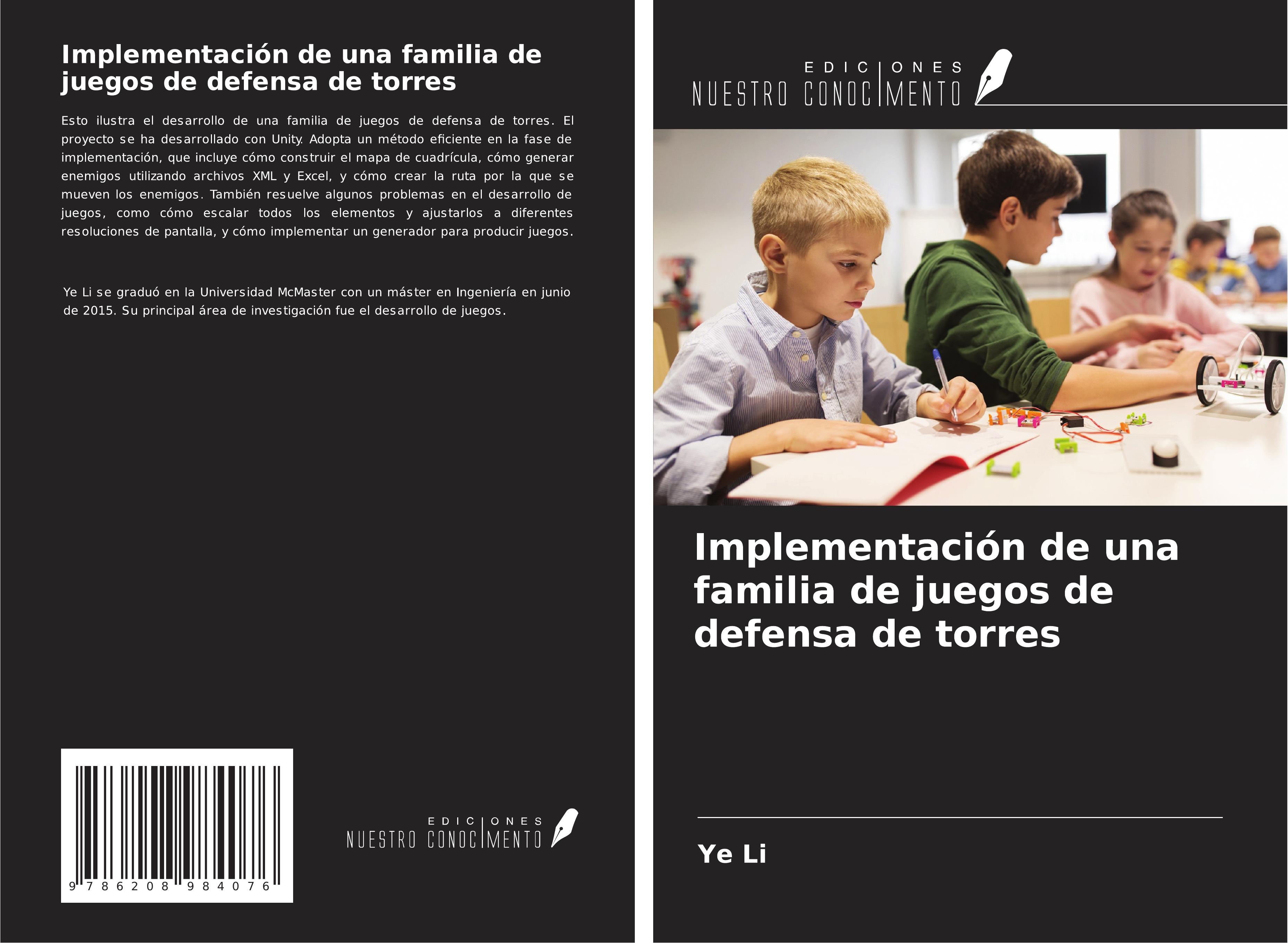 Vorderes Coverbild Implementación de una familia de juegos de defensa de torres