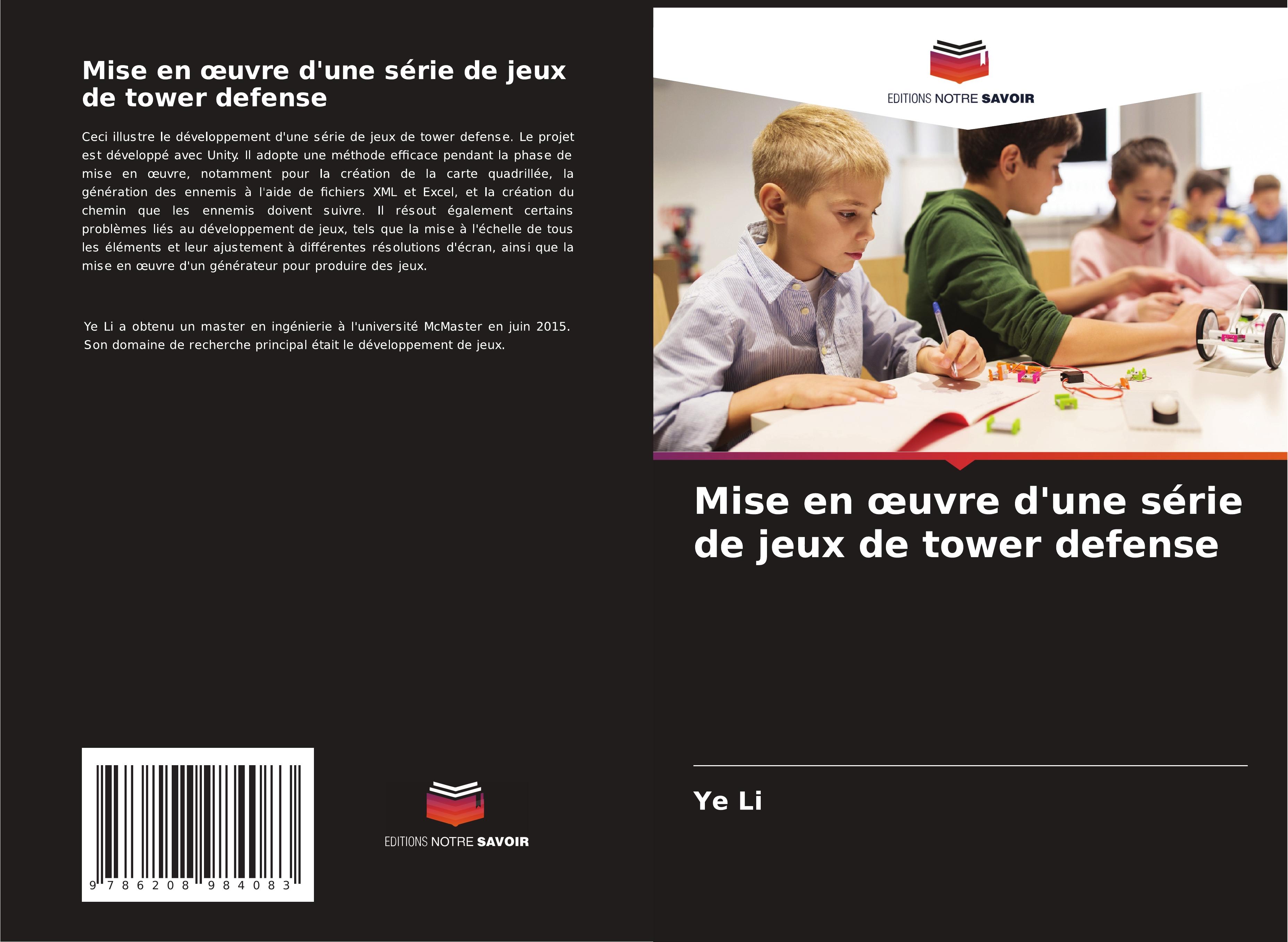 Vorderes Coverbild Mise en ¿uvre d'une série de jeux de tower defense