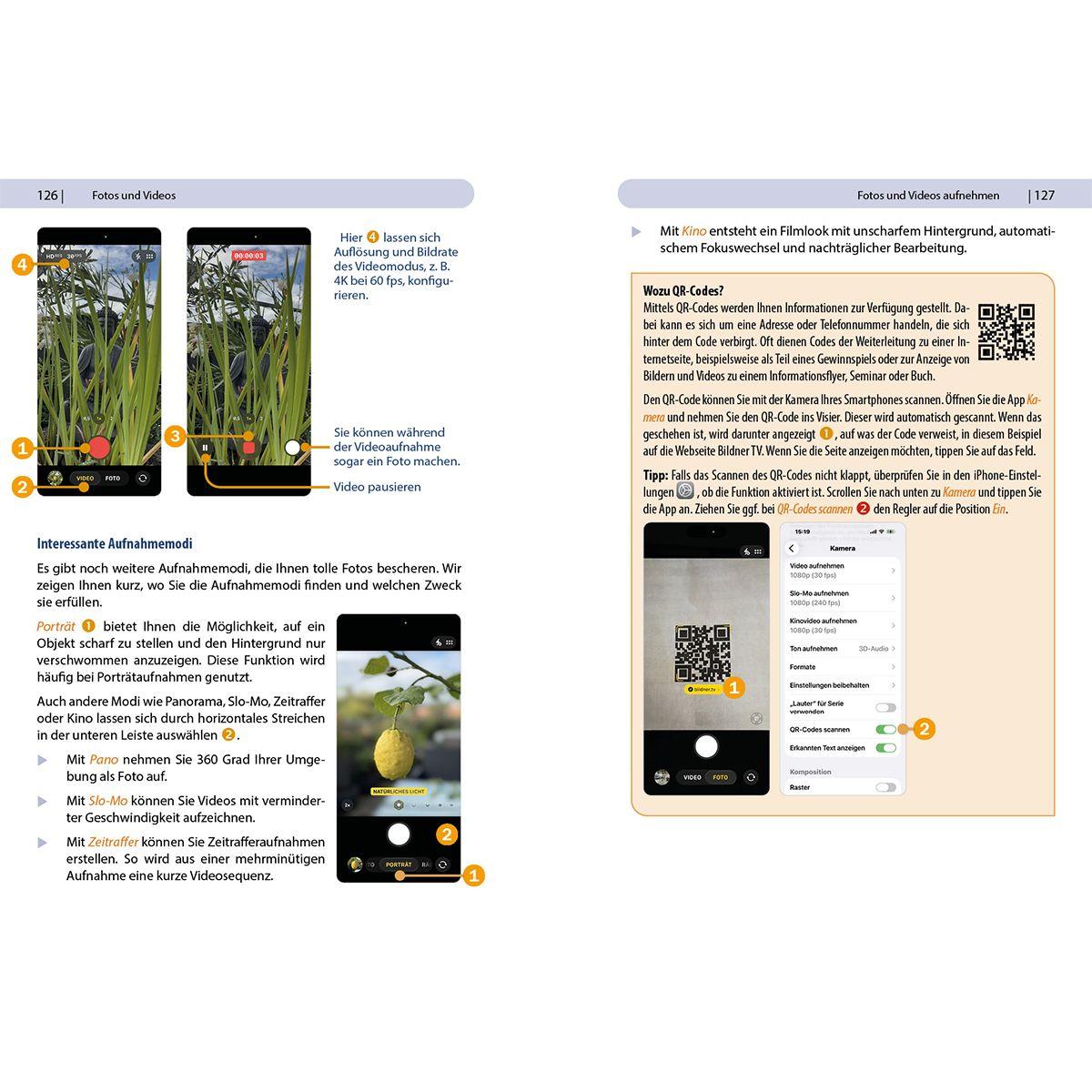 Beispielinhalt (Bild) Apple iPhone mit iOS 26 - Das Buch für Einsteiger ohne Vorkenntnisse