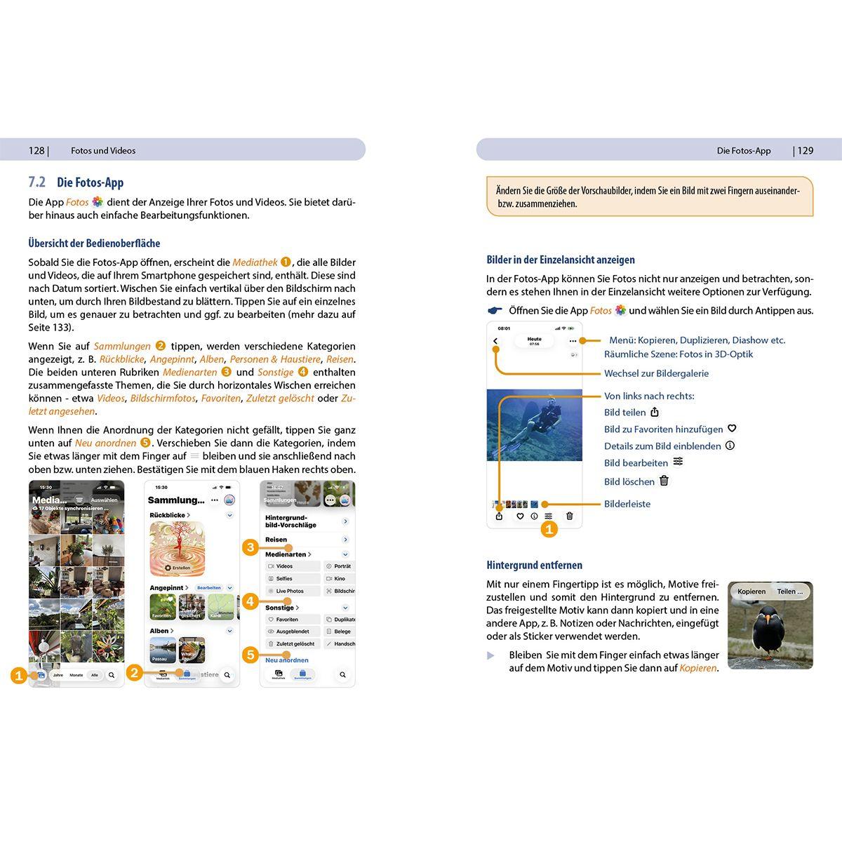 Beispielinhalt (Bild) Apple iPhone mit iOS 26 - Das Buch für Einsteiger ohne Vorkenntnisse