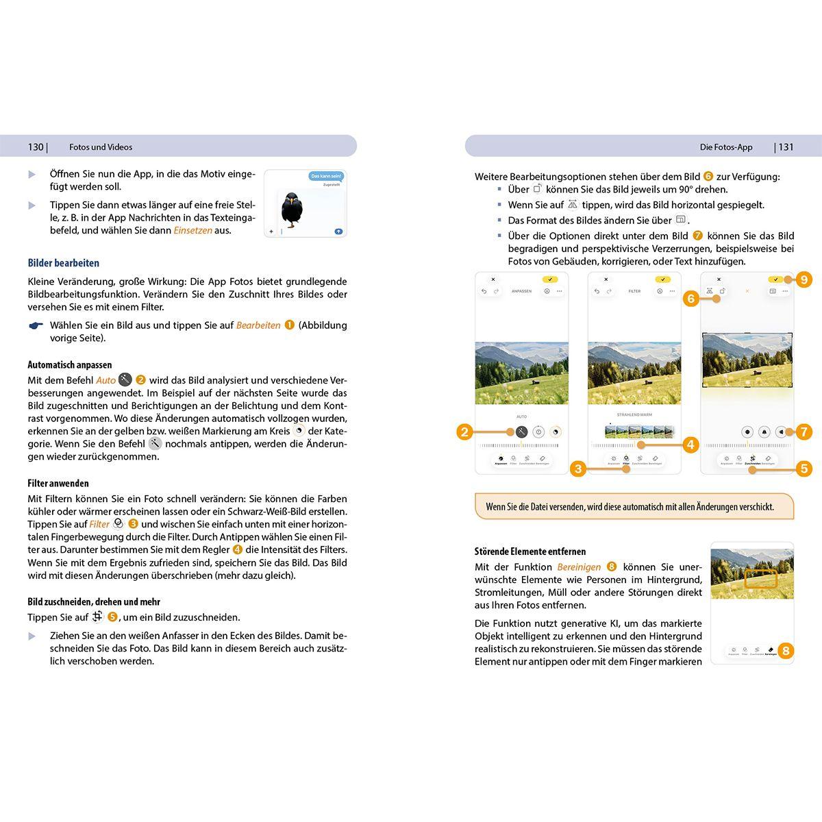 Beispielinhalt (Bild) Apple iPhone mit iOS 26 - Das Buch für Einsteiger ohne Vorkenntnisse