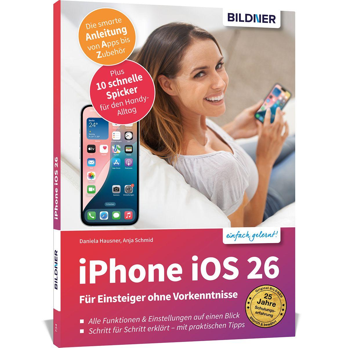 Vorderes Coverbild Apple iPhone mit iOS 26 - Das Buch für Einsteiger ohne Vorkenntnisse