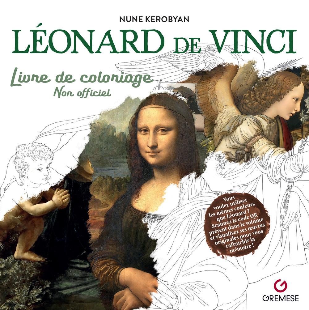 Vorderes Coverbild Léonard de Vinci. Livre de coloriage. Non officiel