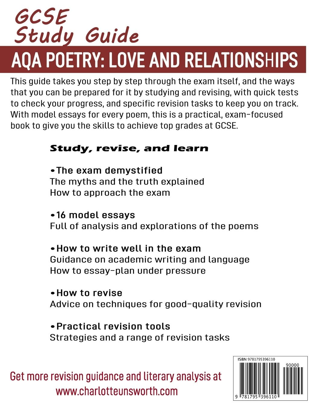 Rückseitencover AQA Poetry Anthology Love and Relationships