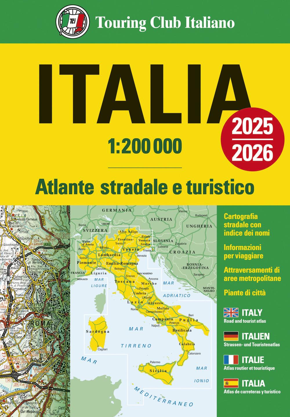 Vorderes Coverbild Italia. Atlante stradale e turistico 1:200.000