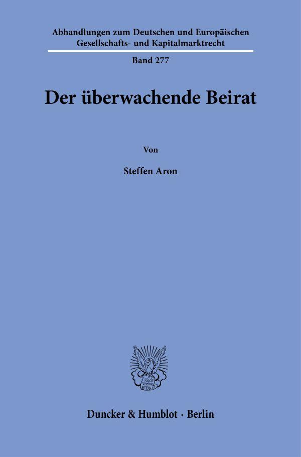 Vorderes Coverbild Der überwachende Beirat