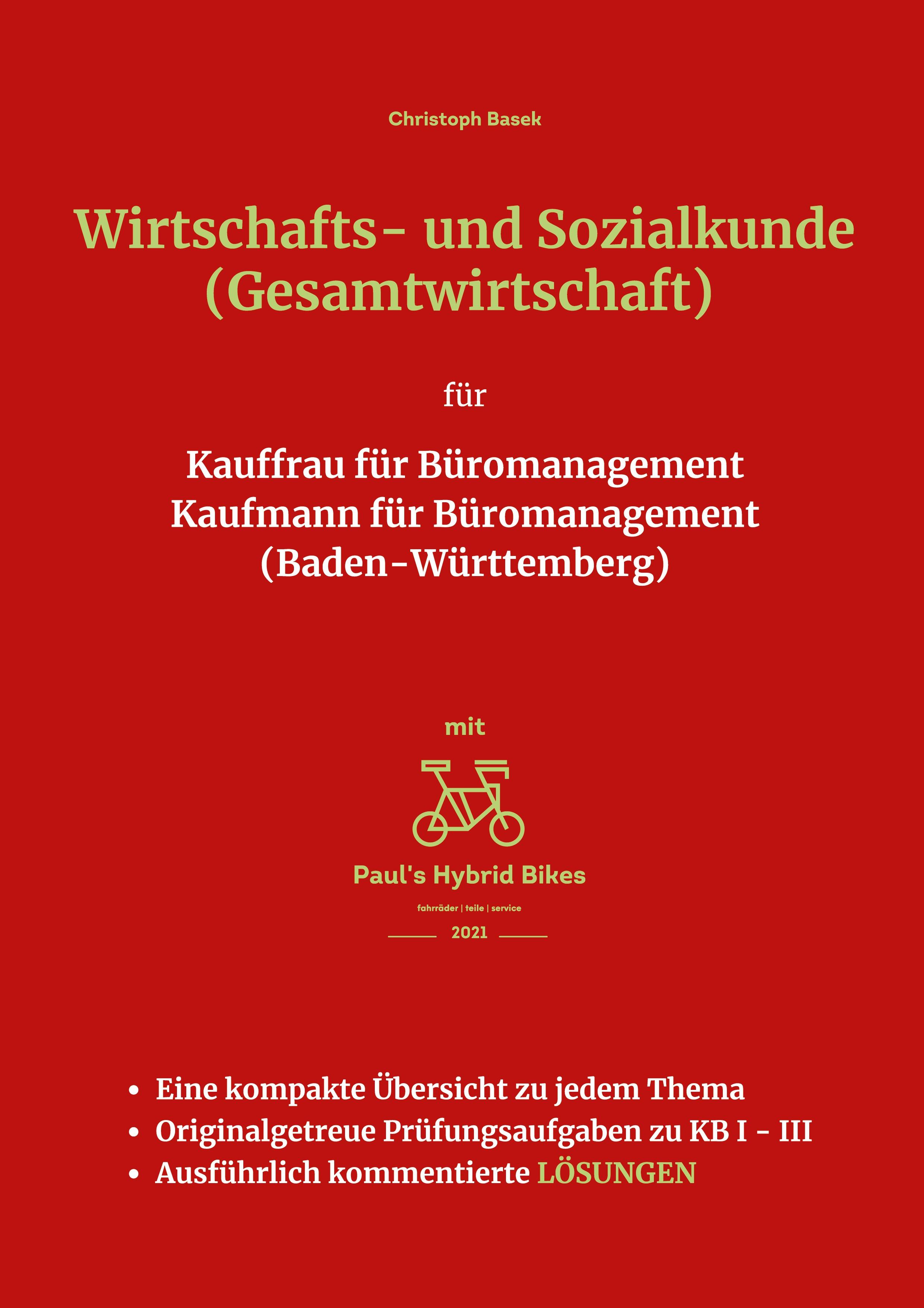 Vorderes Coverbild Wirtschafts- und Sozialkunde (Gesamtwirtschaft) für Kauffrau für Büromanagement Kaufmann für Büromanagement (Baden-Württemberg)
