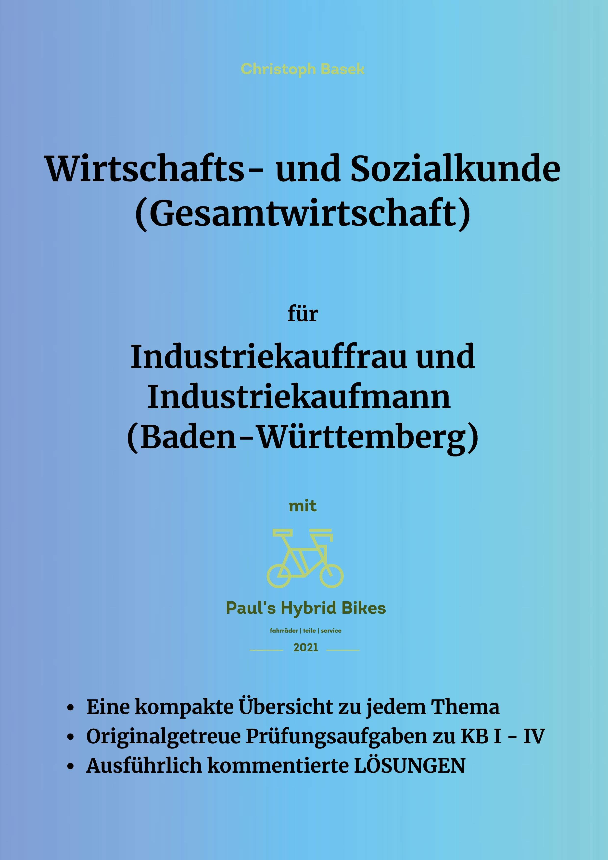 Vorderes Coverbild Wirtschafts- und Sozialkunde (Gesamtwirtschaft) für Industriekauffrau und Industriekaufmann (Baden-Württemberg)
