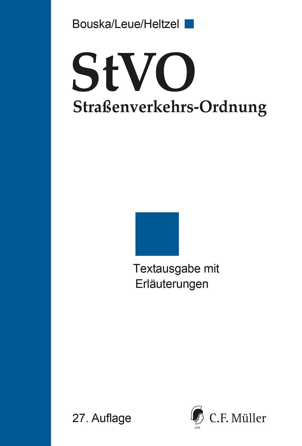 Vorderes Coverbild StVO Straßenverkehrs-Ordnung