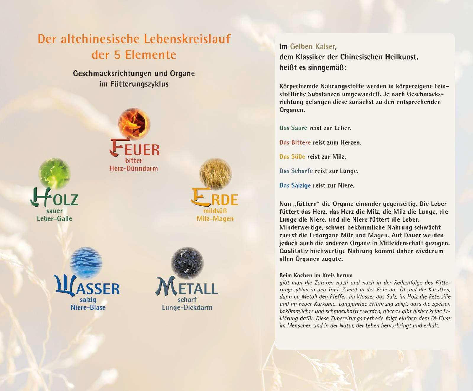 Beispielinhalt (Bild) Mit der 5-Elemente-Ernährung zur Wohlfühlfigur