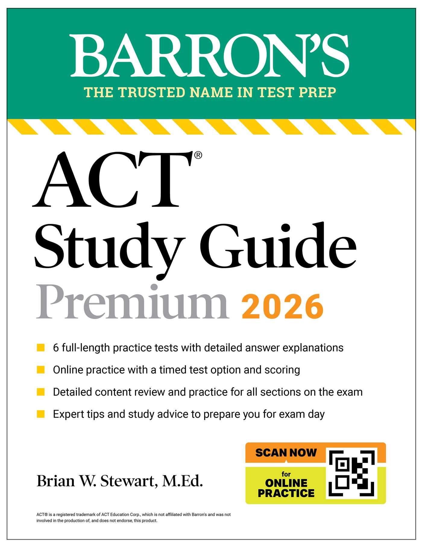 Vorderes Coverbild ACT Study Guide Premium, 2026: 6 Practice Tests + Comprehensive Review + Online Practice for the New Enhanced ACT